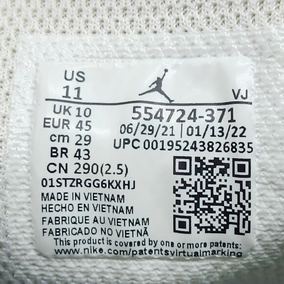 Nike Air Jordan 1 Mid 554724-371 Leather Sneakers Noble Green US 11 - New - Picture 11 of 12